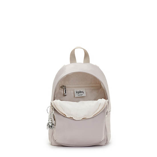 Kipling Delia Compact Metallic Convertible Ryggsekk Hvite | NO 1656YX